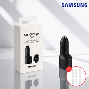 정품 C타입 A타입 듀얼 포트 2포트 차량용 초고속 충전기 25W+15W 케이블타이 EP-L4020 N