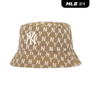 MLB [코리아공식][가격 인하] 클래식 모노그램 자카드 버킷햇 NY (BEIGE)