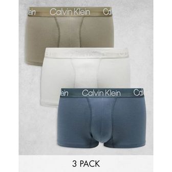 Calvin Klein 캘빈 클라인 모던 스트럭처 코튼 트렁크 3 팩 인 멀티 9094887