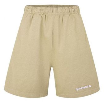 스포티앤리치 24 Serif Logo Embroidered Gym Short - ElephantWhite SH021S405SE 세리프 로고