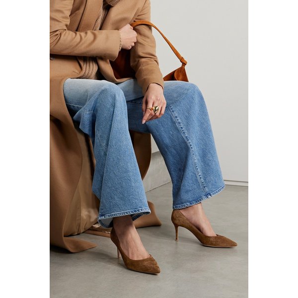 지안비토 스웨이드 펌프스 70mm 탠 브라운 1647597321400141