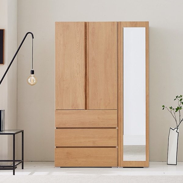 트랜드 모듈 시스템 맞춤형 1200 전신거울 3단 서랍 옷장 장롱 세트 [착불]