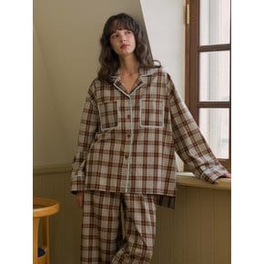 룩트 긴팔 여성페어 민트브라운 (21수)