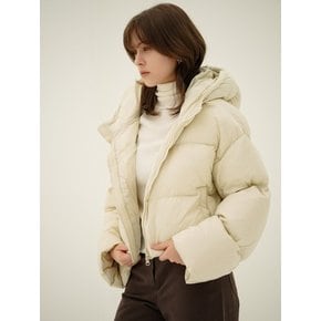 Cropped Puffer Down Jumper _Ivory