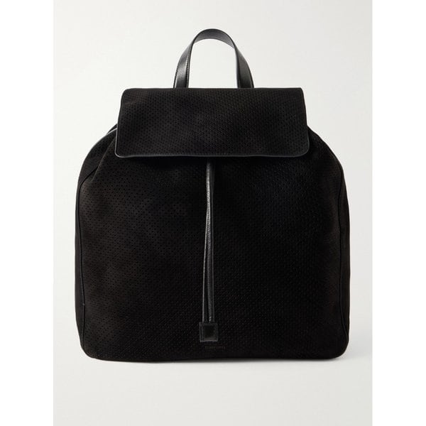 T 라인 가죽 트리밍 퍼포레이티드 스웨이드 백팩 46376663162998059