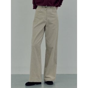 Clasic Wide Corduroy Pants(cream)