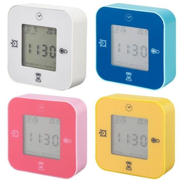 KLOCKIS 클로키스 시계/온도계/알람/타이머 7x7cm 미니시계 알람시계