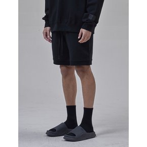 Rib Stitch Shorts_Black