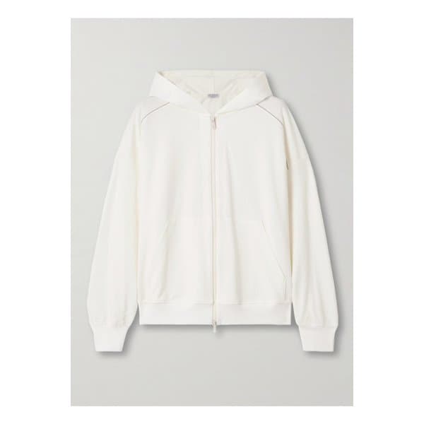 브루넬로쿠치넬리 코튼 혼방 저지 후디 오프 화이트 1647597355286424