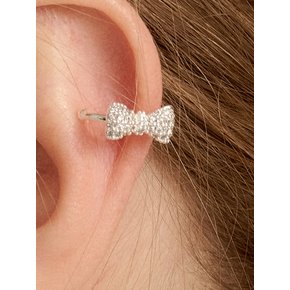 [Ie379]Crystal Petit Silver Earcuff