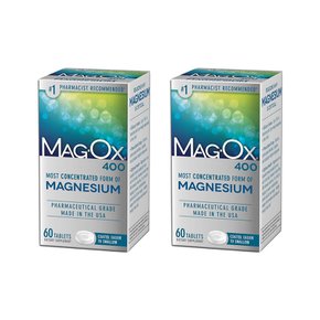 마그옥스 마그 OX 400 마그네슘 60정 2개 MagOx Mag-Ox 400