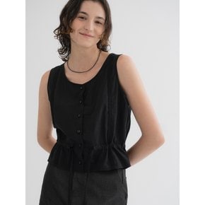 Salt string blouse (black)