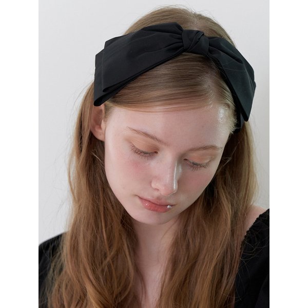 isabel ribbon head band - black