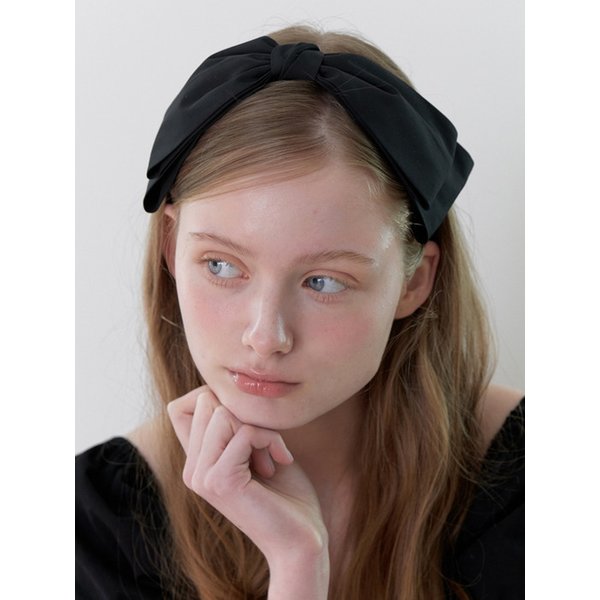 isabel ribbon head band - black