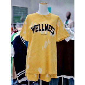 [시흥점] 공용 옐로우 Wellness Ivy Tie Dye 라운드 반팔 티셔츠 GHT39S010