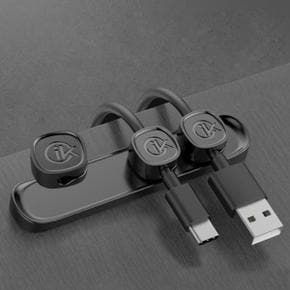 마그네틱 USB 충전선 케이블 타이 선정리 고정 클립 홀더 X ( 2매입 )