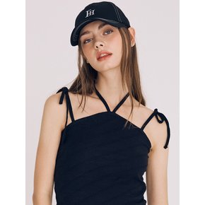 SIGNATURE LOGO STITCH BALL CAP(BLACK)