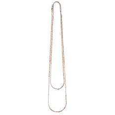 피암마 로즈화이트 네크리스 100cm, Fiamma Rose & White Necklace 100cm, 14k rosewhite gold