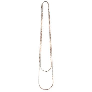 페르테 피암마 로즈화이트 네크리스 100cm, Fiamma Rose & White Necklace 100cm, 14k rosewhite gold