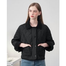 아델리아 칼라 퀼티드 자켓 / ADELIA COLLAR QUILTED JACKET_BLACK