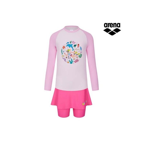 ARENA x 전황일 여아동 3PCS 래쉬가드 세트 A6BG1GS91LPK