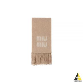 MIU 미우미우 24 5FS062 2CQD F0018 (로고 모헤어 스카프) 75189606