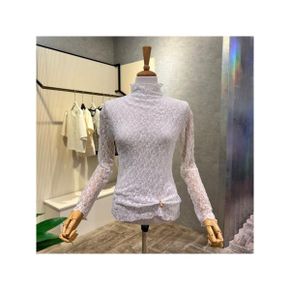AOA4HK35J 시스루 망사 배색 하이넥 티셔츠_P437435875
