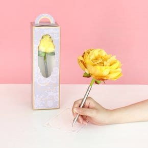 옐로우 클래시 피오니 작약 플라워펜 - yellow classy peony flower pen