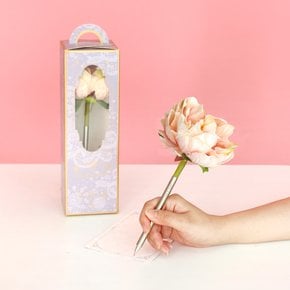 옐로우 클래시 피오니 작약 플라워펜 - yellow classy peony flower pen