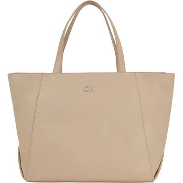 Calvin Klein 영국 캘빈클라인 토트백 Calvin Klein Womens RELock Seasonal Shopper LG Bags Silver Mink Gre