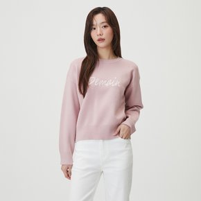 레터링 자수 니트 (PR1KL262)