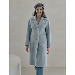 [정상가399,000원] Wool Feminine Coat  Sky blue (WE2Y30T85Q)