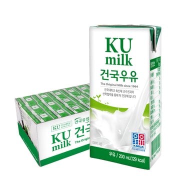  건국 멸균우유 200ml 24팩