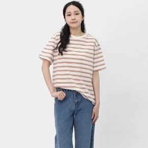 여자 반팔티 라운드넥 여름 스트라이프 티셔츠 LCR113
