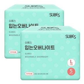 입는 오버나이트 팬티형 생리대 대형L 5P x2팩