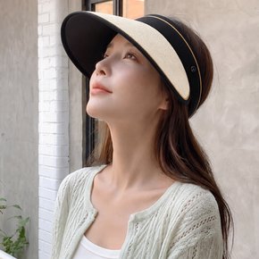 [1+1] 하와이 라탄 돌돌이 썬캡 한손쏙 접이식 자외선차단 모자 컬러3종