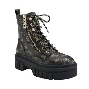 이스퀘어 4229928 Guess Ferina Womens Faux Leather Lug Sole Combat  Lace-up Boots