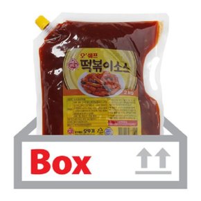 오쉐프 떡볶이 소스 2kg 6개 1박스