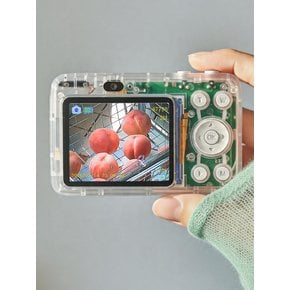 레트로 디지털 카메라 클리어 3컬러 풀세트 Y2K 빈티지 미니 디카 (+SD카드,스티커 포함)