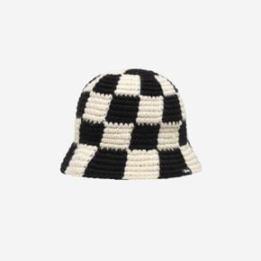 체커 니트 버킷햇 블랙 Stussy Checker Knit Bucket Hat Black