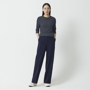 여 노턱 슬랙스(NAVY / BLACK)