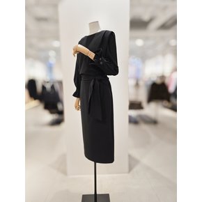 [파주점] [더아이잗컬렉션]논칼라 라운드 밴디드 원피스 CPBA0OP611