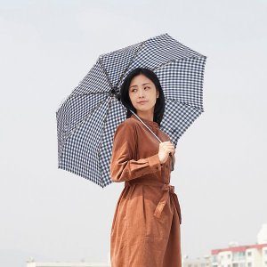 JAJU 체크 선염 3단 완전 자동 우산_네이비 J64N901010856