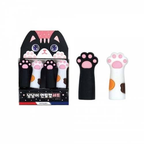 연필캡세트 냥냥이 4개입 보관 지우개 정리 필통