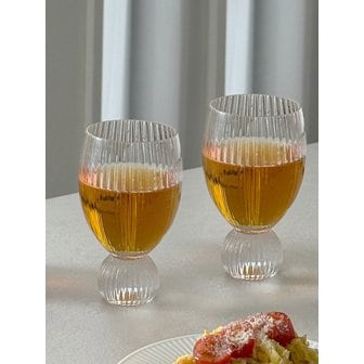 니코트 [1+1] 니코트 플리츠 고블렛 와인잔