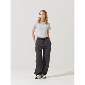 Tep two pocket string wide pants - charcoal