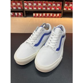 [파주점] (남여공용) 올드스쿨 (Old Skool)(Leather White/Blue)(VN0007NTZ5D)