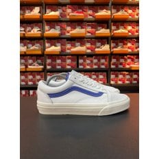 [파주점] (남여공용) 올드스쿨 (Old Skool)(Leather White/Blue)(VN0007NTZ5D)