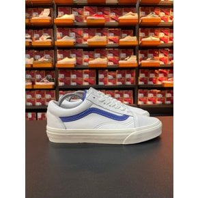 [파주점] (남여공용) 올드스쿨 (Old Skool)(Leather White/Blue)(VN0007NTZ5D)