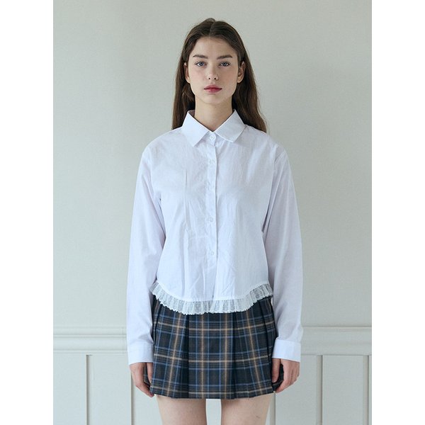 LACE LAYERED SHIRT_WHITE